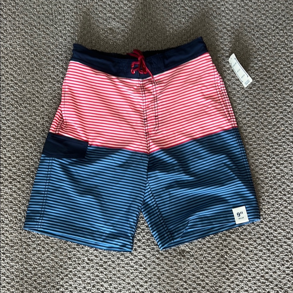 George Red, White & Blue Swim Shorts, size Small, NWT